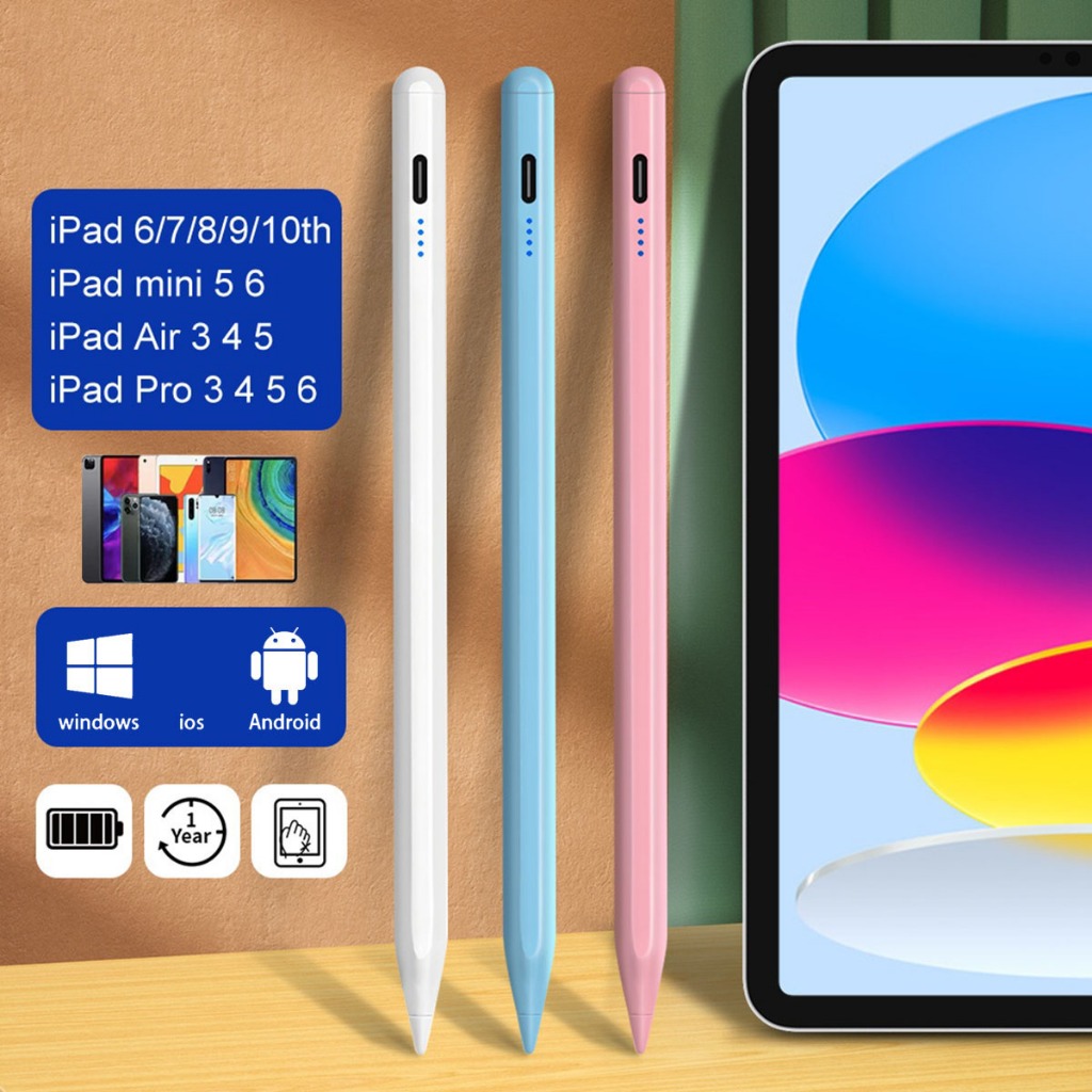 stylus pen ปากกาเขียนหน้าจอ ปากกาทัชกรีน for iPad HUAWEI OPPO IOS Android สีขาว ปากกาวาดรูป มือถือ ไอเเพด ไอโฟน แท็บเล็ต