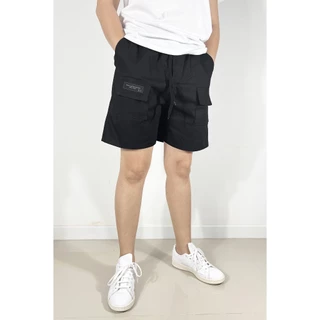กางเกงขาสั้นผู้ชาย วินเทจ สไตล์แคมป์ปิ้ง เอวยางยืด เนื้อผ้า Cotton100%