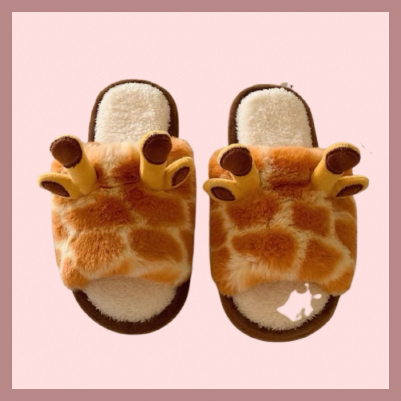 ♡︎พร้อมส่ง รองเท้าใส่ในบ้านน้องยีราฟ นุ่ม ใส่สบาย