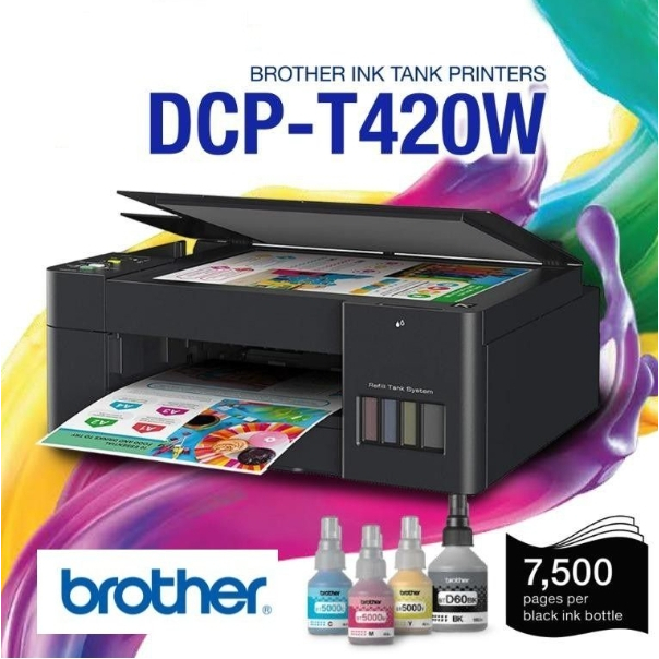 เครื่องปริ้น Brother Inkjet รุ่น Multifunction DCP-T420W (New)รับประกัน 2 ปี