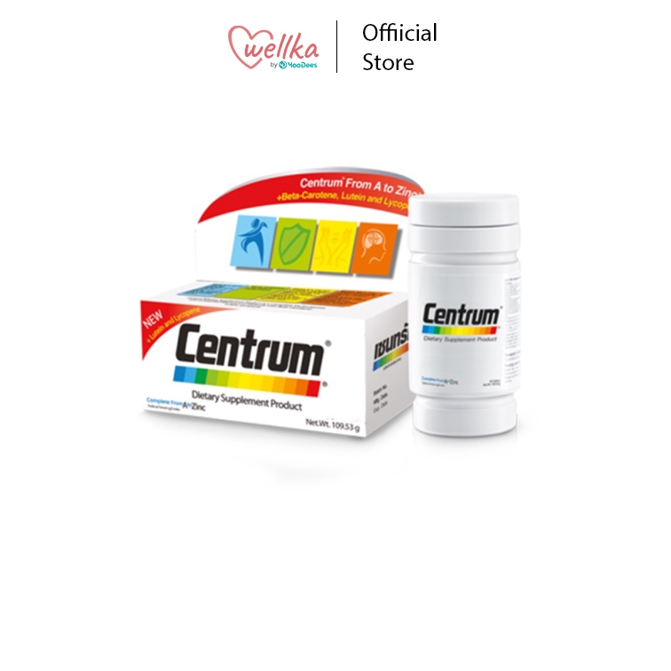 Centrum เซนทรัม DIETARY SUPPLEMENT ผลิตภัณฑ์เสริมอาหาร วิตามินรวม สำหรับทุกคน ขนาด 30 และ 90 เม็ด