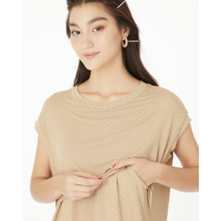 Nitan (นิทาน) เดรสให้นม ชุดคลุมท้องรุ่น Printed Signature Nu…