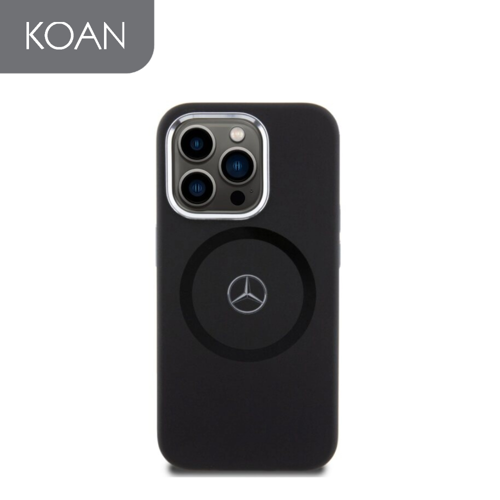 เคสโทรศัพท์ MERCEDES BENZ Liquid Silicon Mag Plain for iP 15 Pro / 15 Pro Max- Black