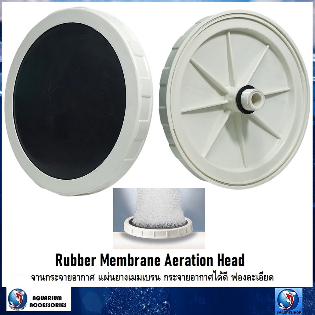 Rubber Membrane Aeration Head (จานกระจายอากาศ แผ่นยางเมมเบรน กระจายอากาศได้ดี ฟองละเอียด)