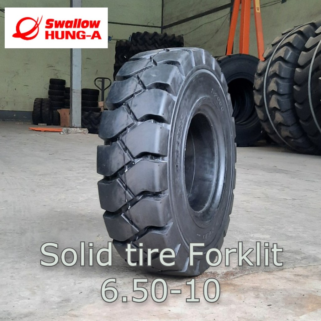 Ascendo ยางตันรถโฟล์คลิฟท์ขอบ 10 นิ้ว 6.50-10 650-10คุณภาพสูงจากเกาหลี(ราคานี้เป็นราคาต่อเส้นไม่รวมค
