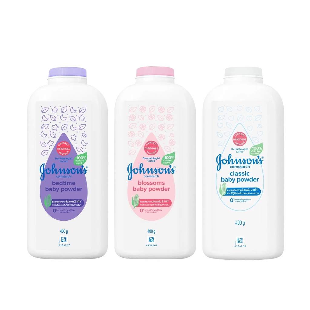 Johnson's baby จอห์นสัน เบบี้ แป้งเด็ก คอร์นสตาร์ช พาวเดอร์ 400 กรัม 1 กระป๋อง