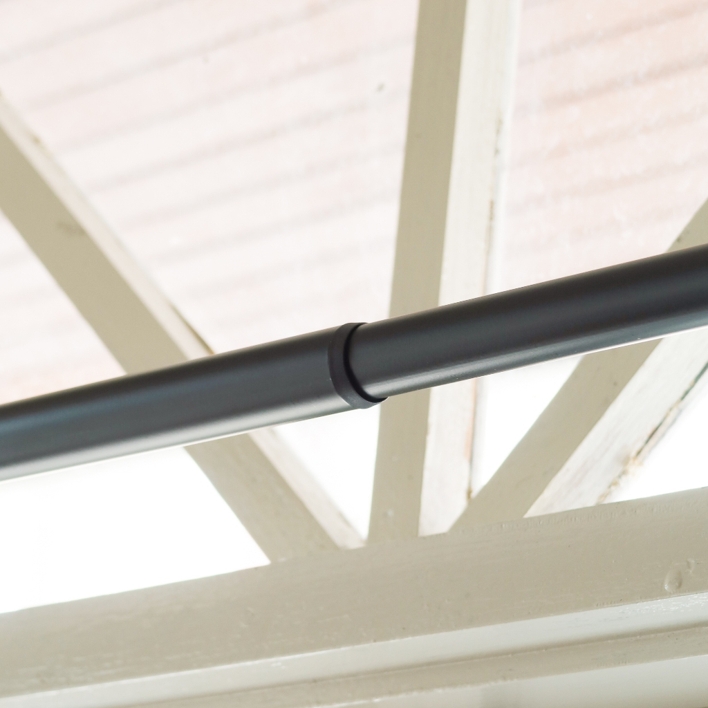 ชุดราวผ้าม่าน*สองชั้น* ครบชุด ปรับความยาวได้ Solstice Home พร้อมขายึดผนัง + ตะปูพุก + หัวปิดราว ราวม่านคู่ ราวเหล็ก - รูปที่ 5