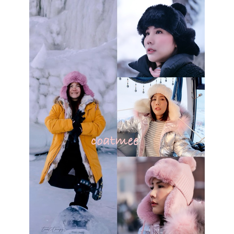 HA08 หมวกกันหนาวไหมพรมเฟอร์ติดลบ รุ่น WINTER FUR HAT COATMEE