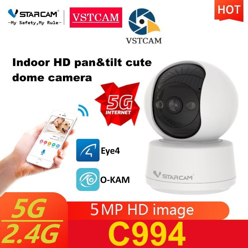 Vstarcam C994 (รองรับ Wi-Fi 5G) ความละเอียด 5 ล้านพิกเซล กล้องวงจรปิดไร้สาย Indoor WiFi iP Camera