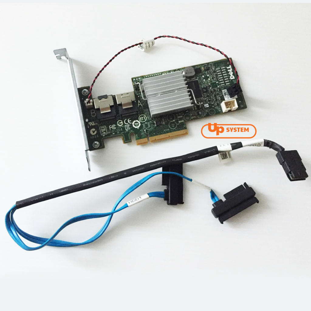 Dell 8-Port PERC H200 RAID Controller(SAS/SATA) + สายต่อฮาร์ดดิสก์CN-0G96YT 0g96yt (มือสอง)