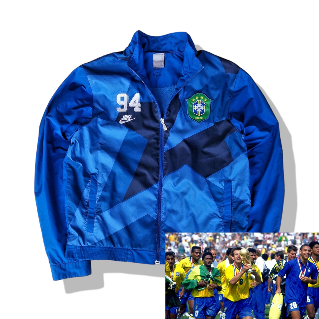 Vintage Nike X Brazil Champion Football World Cup USA 1994 Jacket รอบอก 46”