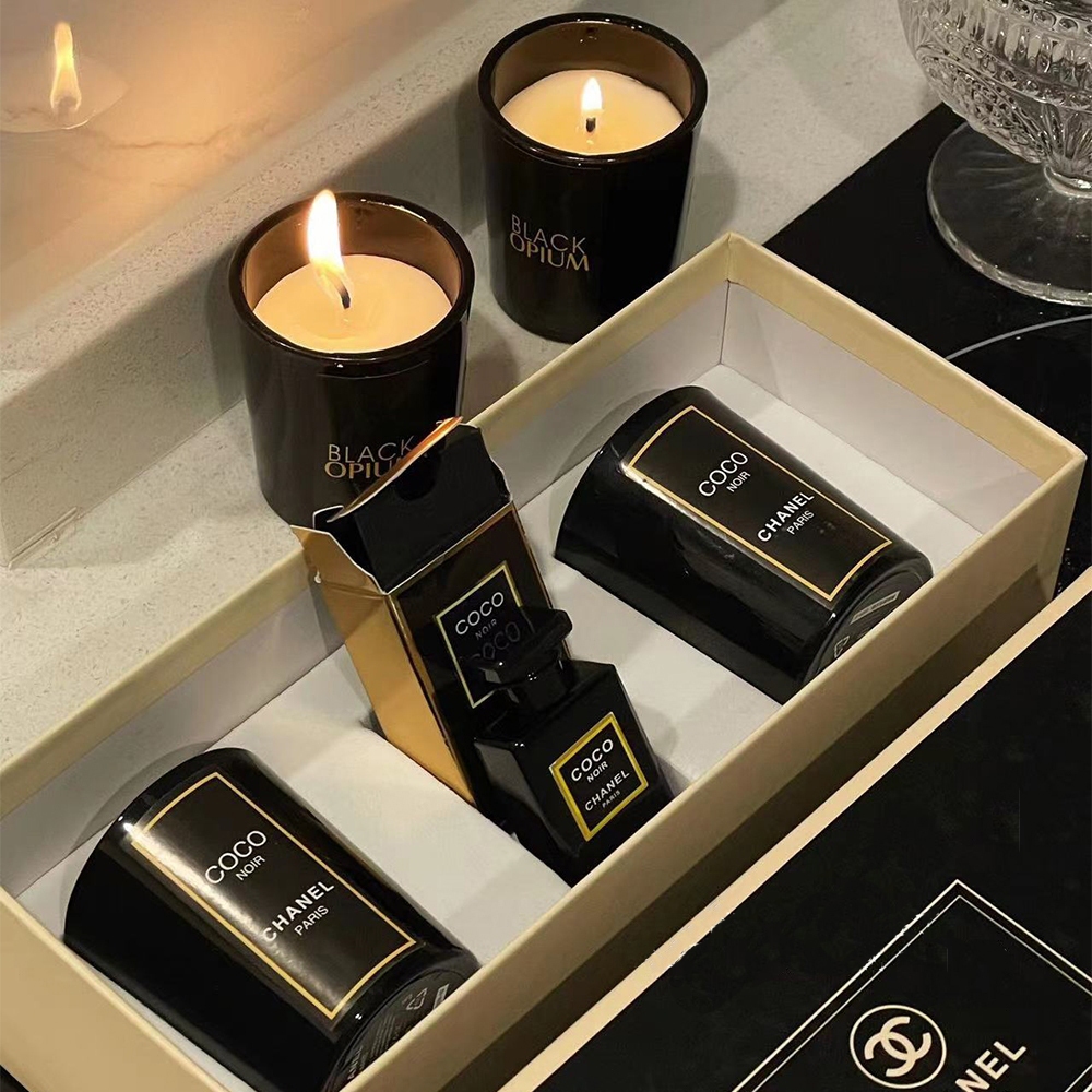 เทียนหอมและน้ำหอมปรับอากาศสุดหรู Chanel Paris Coco Noir Candle &amp; Perfume Set เพิ่มความหรูหรา กลิ่นหอมอย่างเหนือระดับ