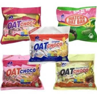 Twin fish Oat Choco ข้าวโอ๊ตอัดแท่ง 8 รสชาติ ธัญพืชอัดแท่ง ของแท้ 100% ยี่ห้อ TWINFISH 400g