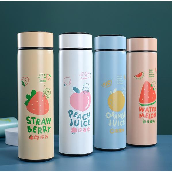 YIWUSHOP ปลีก/ส่ง ขวดน้ำสแตนเลส กระติกน้ำอัจฉริยะสุดไฮเทค สแตนเลส 500ML เก็บความร้อน เก็บความร้อน