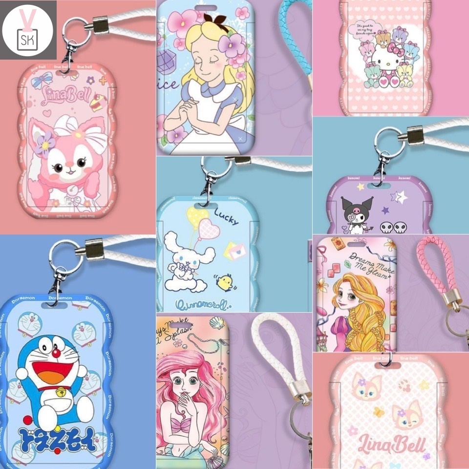 [พร้อมส่ง] ที่ใส่บัตร + พวงกุญแจ | หลายแบบ กรอบบัตรพนักงาน ที่ใส่บัตรนักเรียน ลายการ์ตูน ที่ใส่คีย์การ์ด เฟรมการ์ด