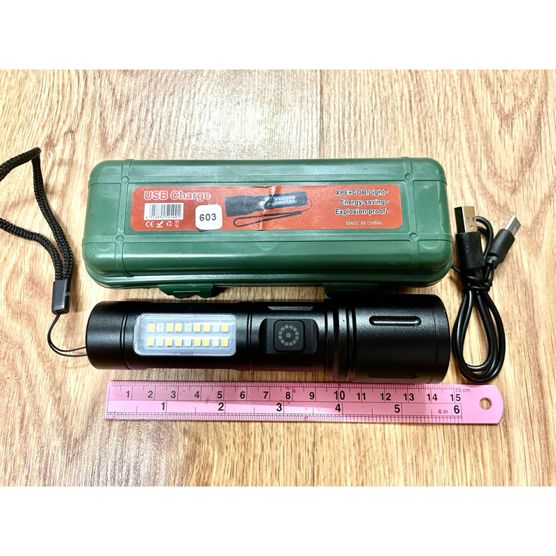 ไฟฉายแรงสูงUltraFire รุ่นMAX-603/38000W#มีไฟฉุกเฉิน#ซูมได้#พกพาได้พร้อมกล่องเก็บ