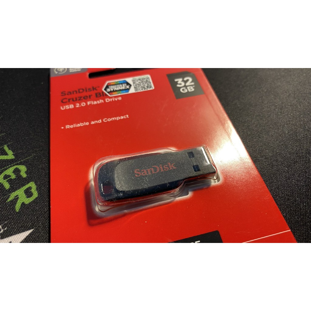SANDISK FLASHDRIVE 32GB BLACK แฟลชไดร์ฟ SANDISK ความจุ 32GB สีดำ