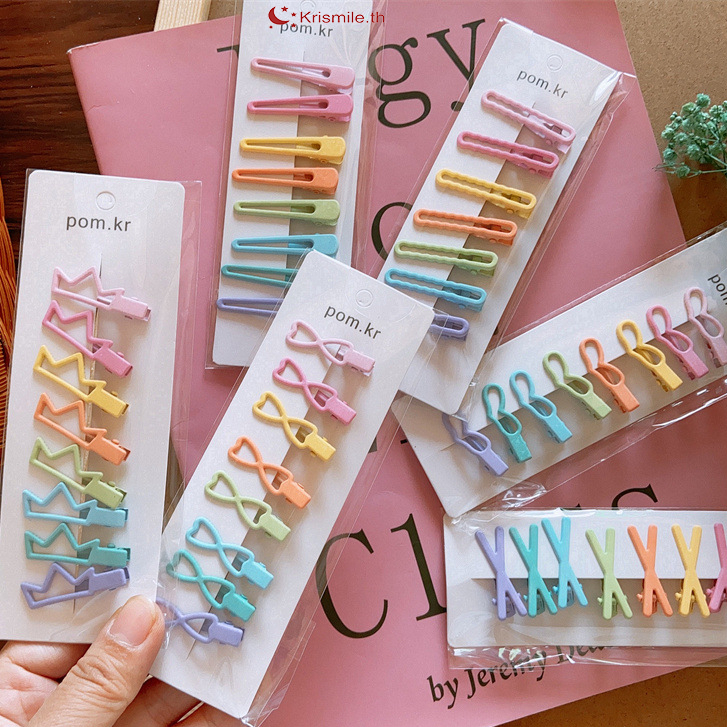 1 บาท พร้อมส่ง🎀กิ๊บติดผมหน้าม้า หวาน สไตล์เกาหลี เลือกลายได้ที่มีสีสัน มินิน่ารัก นักเรียนเด็ก1 ชิ้น-Krismile.th