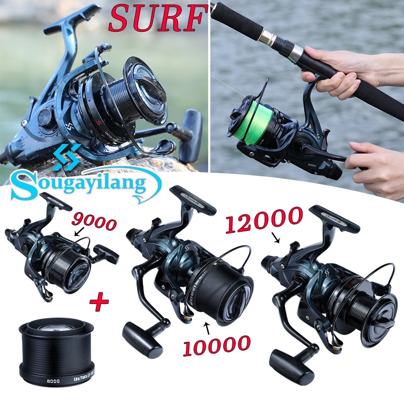Sougayilang ตกปลา Reel 9000-12000 Series Surf Fishing Reel Ultra Smooth Strong SPINNING Reel สำหรับปลาคาร์พตกปลาทะเลตกปล