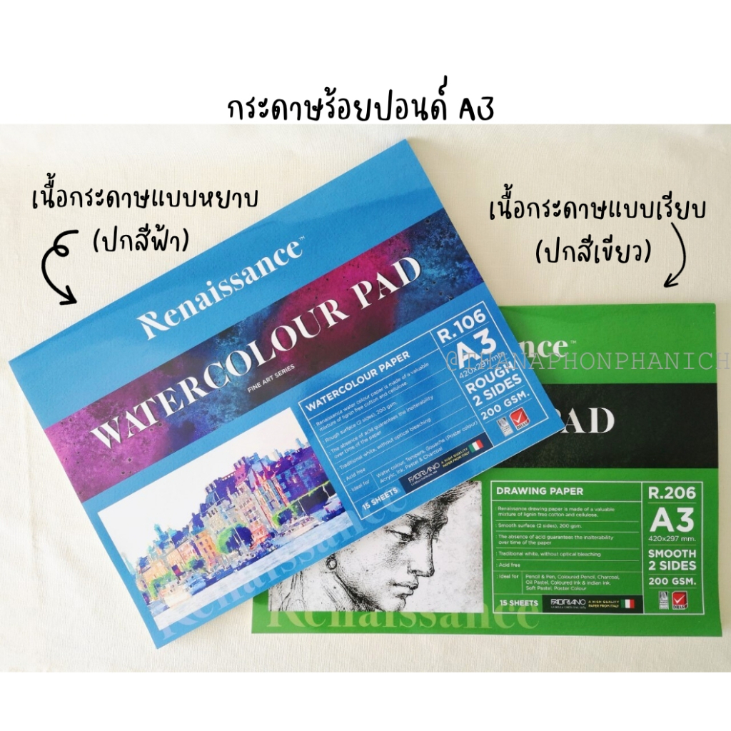 Renaissance กระดาษร้อยปอนด์ (200 แกรม) ขนาด A3