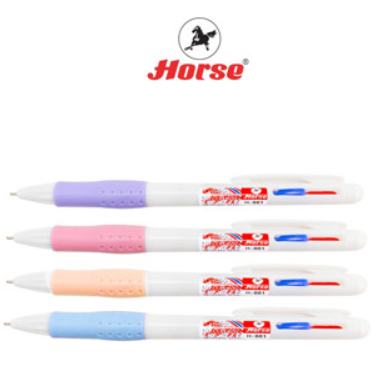 (1ด้าม) Horse (ตราม้า) ปากกาลูกลื่น 2 หัว 2 สี ตราม้า H-001 จำนวน 1 ด้าม