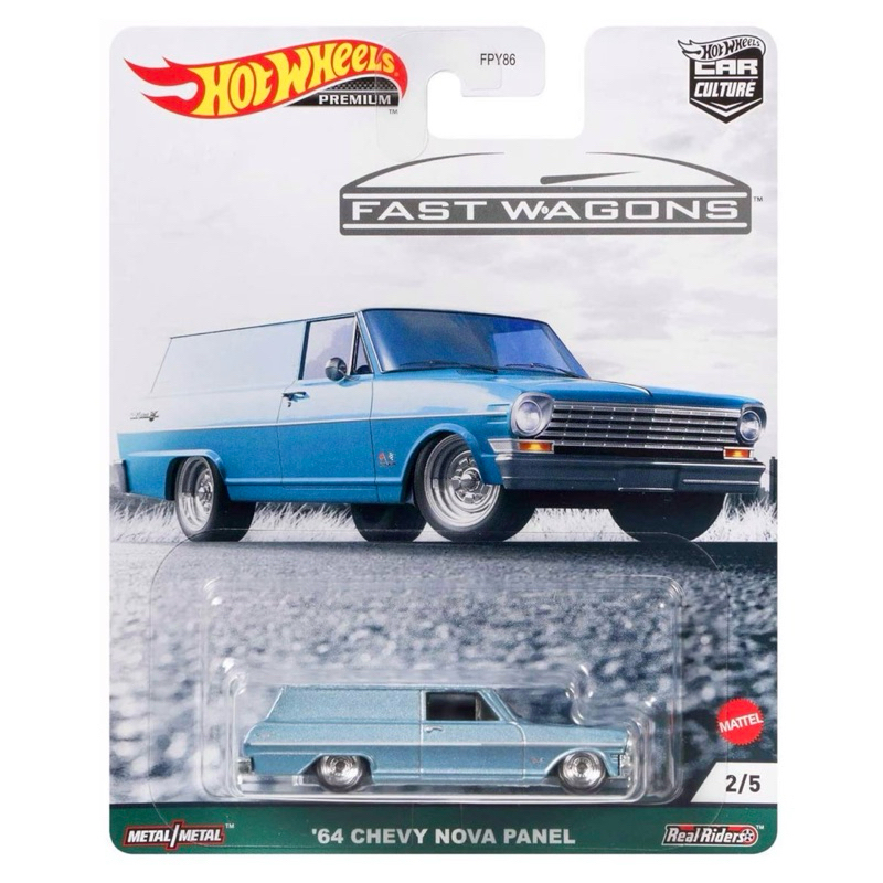 Hotwheels Premium | ‘64 Chevy Nova Panel (Fast Wagon) สเกล 1:64