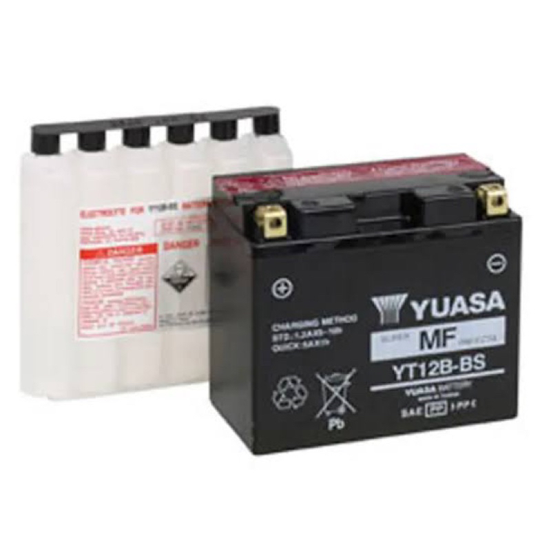 แบตเตอรี่ DUCATI Yuasa ยัวซ่า BATTERY Yuasa YT12B-BS- 12V 10Ah แบตแท้จรกศูนย์ Ducati YUASA YT12B-BS