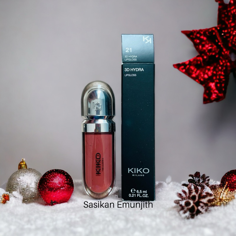 สี21 Brun Rose/KIKO 3d Hydra Lipgloss 6.5ml. ลิปกลอสบำรุง