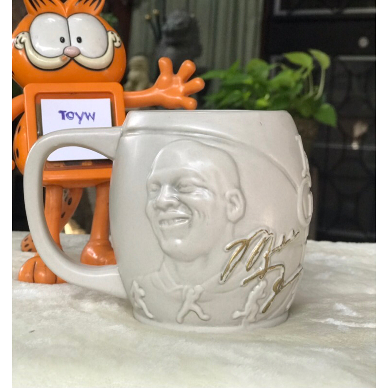 เก่าเก็บ แก้วกาแฟลายนูน Michael Jordan Cup Upper Deck Legend Of The Century Coffee Mug Avon 1999 :Ch