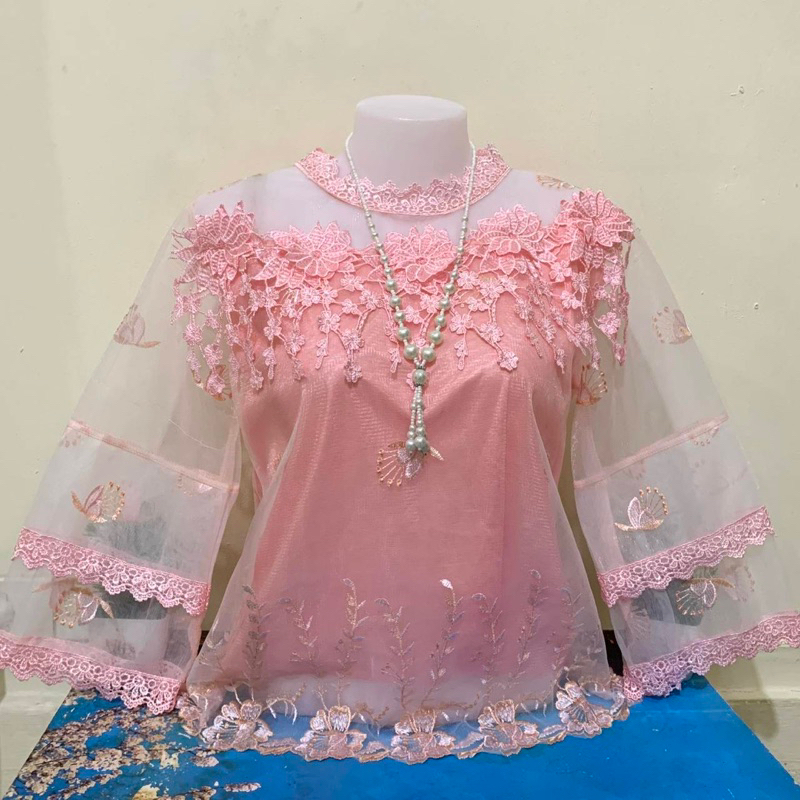 เสื้อลูกไม้ผ้าแก้วอก36-42-44-48ผ้านิ่มใส่สบายมีซับในทั้งตัวจร้า - รูปที่ 7