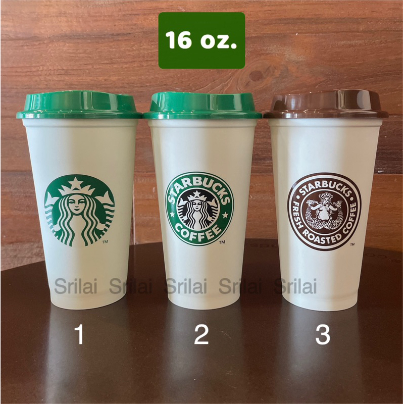 🔥 [ ✔️ ของแท้ 100% ] แก้ว Starbucks Reusable ลายโลโก้ Starbucks ขนาด 16 oz. สำหรับใส่เครื่องดื่มร้อน