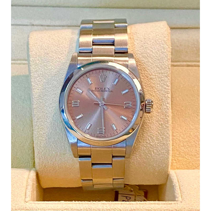 บอยไซส์หน้า pink แชมเปญ Rolex OP Boysize 31 mm.