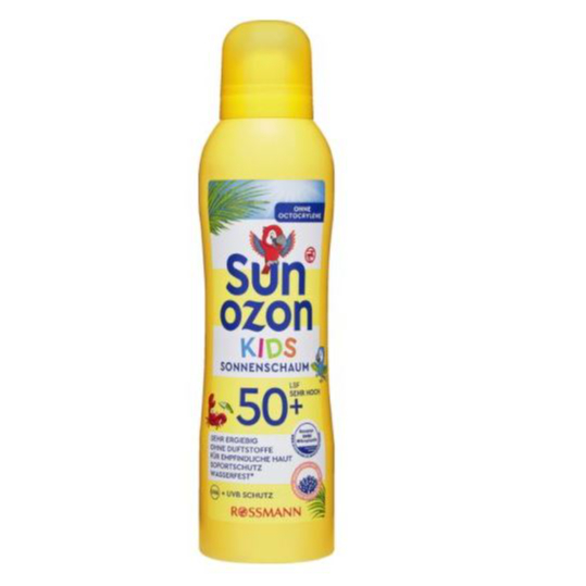 กันแดดเนื้อโฟม ใช้กับเด็กและทารก Sun Ozon kids  SPF 50+  นำเข้าเยอรมัน  200ml