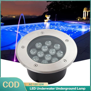 ไฟใต้น้ำ AC 12V โคมไฟใต้ดินใต้น้ำ โคมไฟใต้ดินใต้น้ำแบบ LED กันน้ำ IP68 โคมไฟใต้น้ำสแตนเลสสตีล ความสว่างสูงและทนทานที่สุด