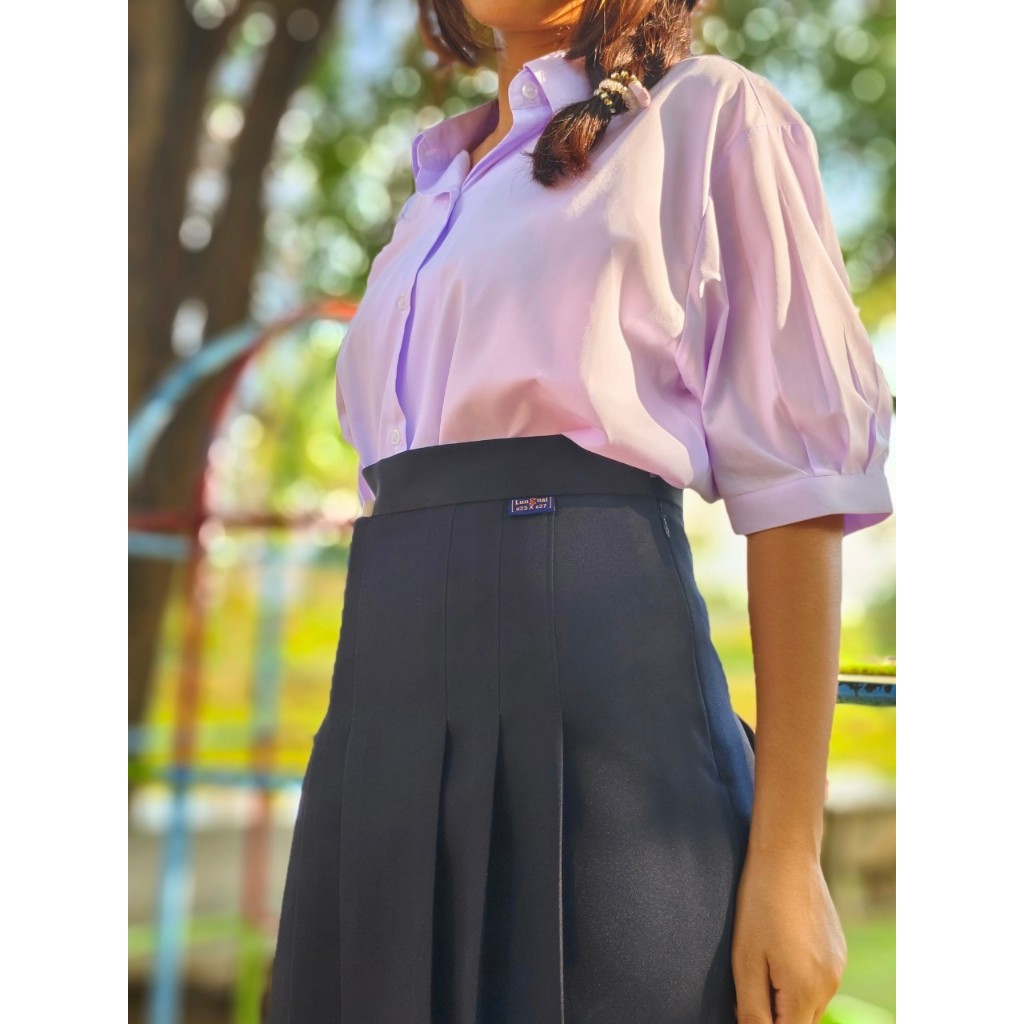 “สีกรมเข้ม” เกล็ด 6.5 ยาว 23-24 กระโปรงนักเรียนทรงแคบ  ตราลุงนัย - รูปที่ 5