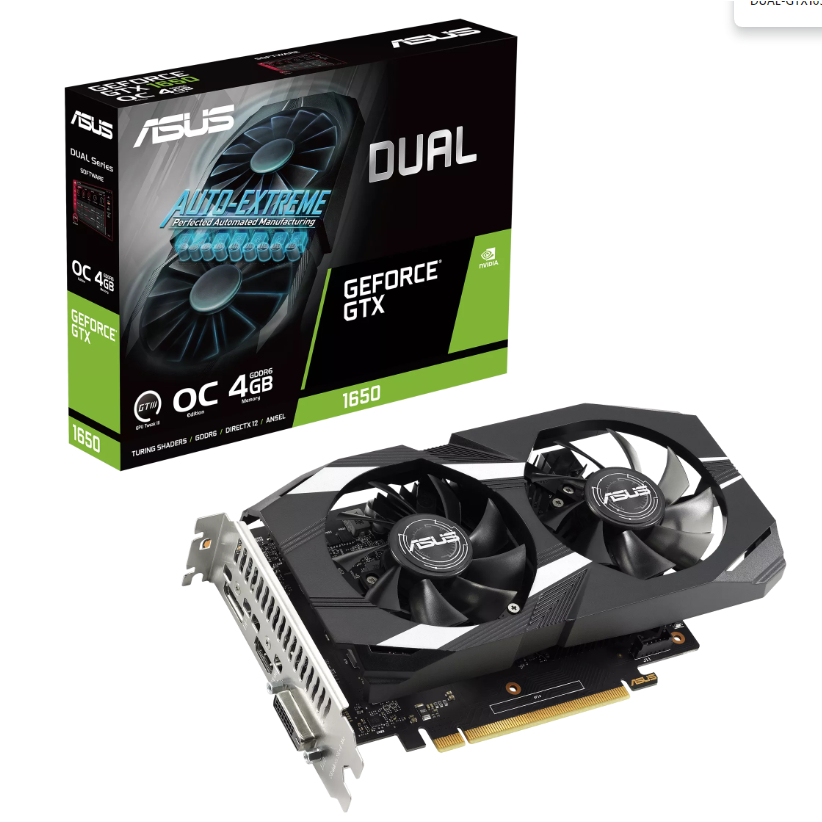 ASUS Dual GeForce® GTX 1650 V2 OC Edition 4GB GDDR6