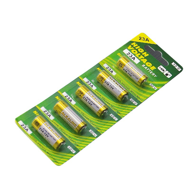 ถ่านรีโมท alkaline 23A/27A High Voltage (แผง5ก้อน)