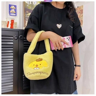 (พร้อมส่ง)CRJ145กระเป๋าถือ กระเป๋าสะพายไหล่ ลายการ์ตูน Sanrio Cinnamon Kuromi Lotso น่ารัก ความจุขนาดใหญ่
