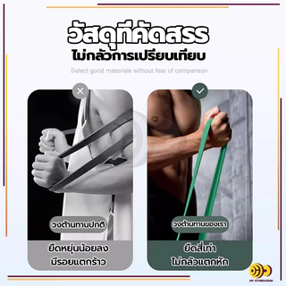 ยางยืดออกกำลังกาย ยางยืดออกกำลังกายแรงต้าน ต้าน6ระดับ (8-56 Kg) ออกกำลังกายได้ทุกส่วน ดึงขึ้น ยกสะโพก โยคะ วัสดุTPE