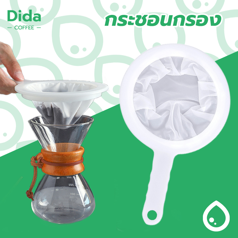 Dida กระชอนพลาสติก ตาข่ายไนลอน 400 ตาข่าย จับถนัดมือ HKIK