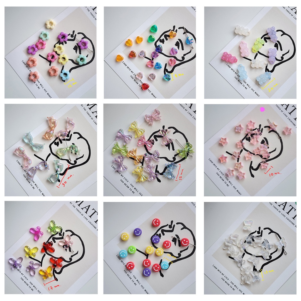 จี้ลูกปัด DIY สำหรับทำเครื่องประดับ มีหลายแบบ หลายขนาด