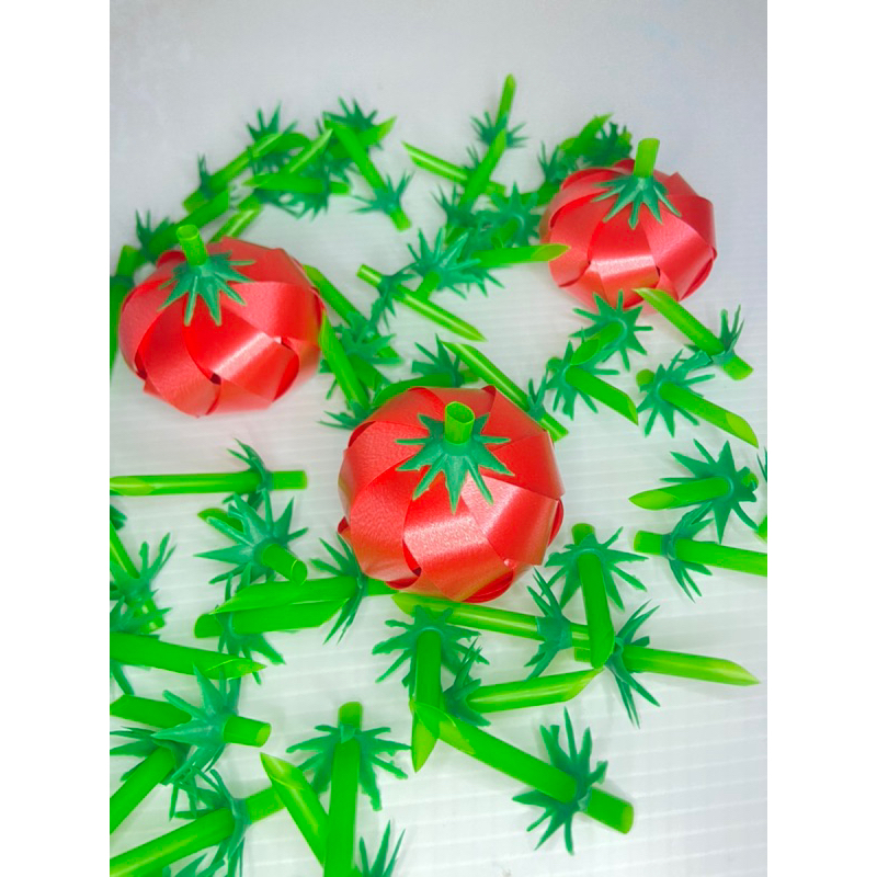 จุกมะเขือเทศ พร้อมก้าน เหรียญโปรยทาน แพ็ค 100 ชิ้น