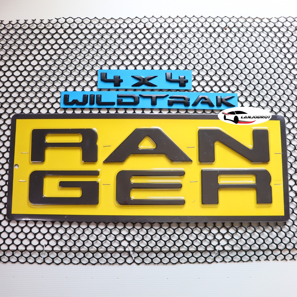โลโก้ 3 ชิ้น RANGER WILDTRAK 4X4 ติดฝากระบะท้าย แต่ง ฟอร์ด เรนเจอร์ ไวล์ดแทรค Next Gen Ford Ranger Wildtrak