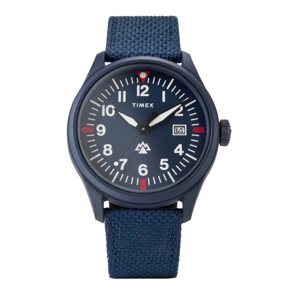TIMEX TW2W23600 Expedition North® Traprock นาฬิกาข้อมือผู้ชาย สายผ้า สีกรมท่า หน้าปัด 43 มม.