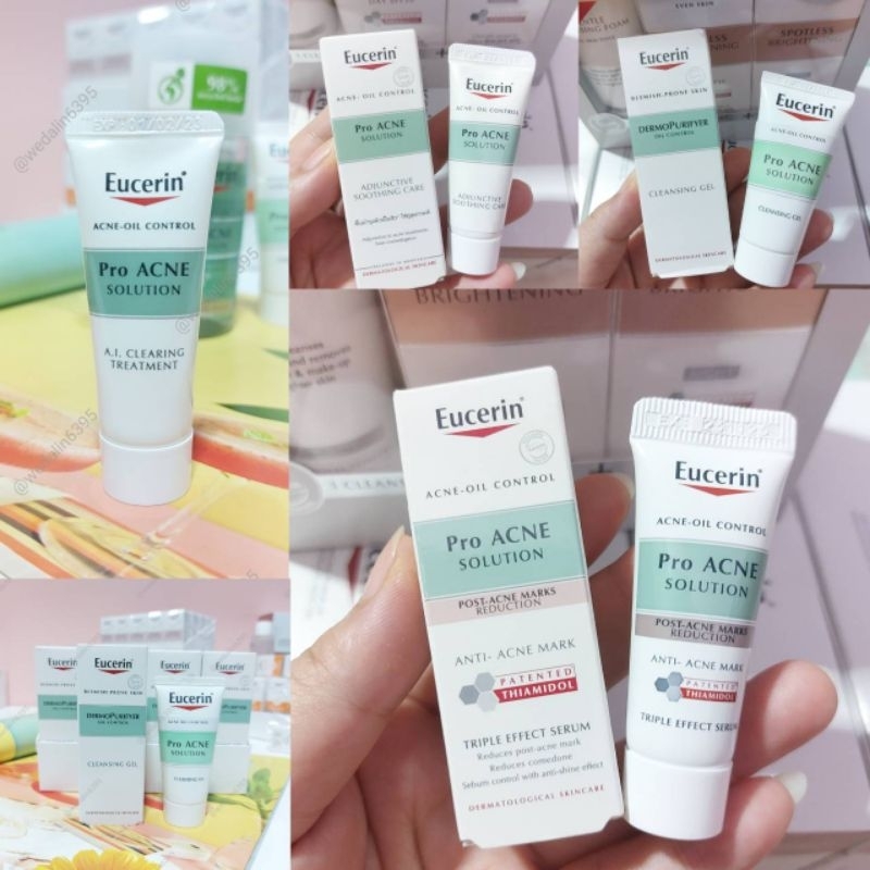 ขนาดทดลอง กลุ่มสิว | ยูเซอริน Eucerin ProACNE Solution Cleansing Gel/A.I.Matt Fluid/Anti-Acne Mark/A.I.Treatmemt (PA)