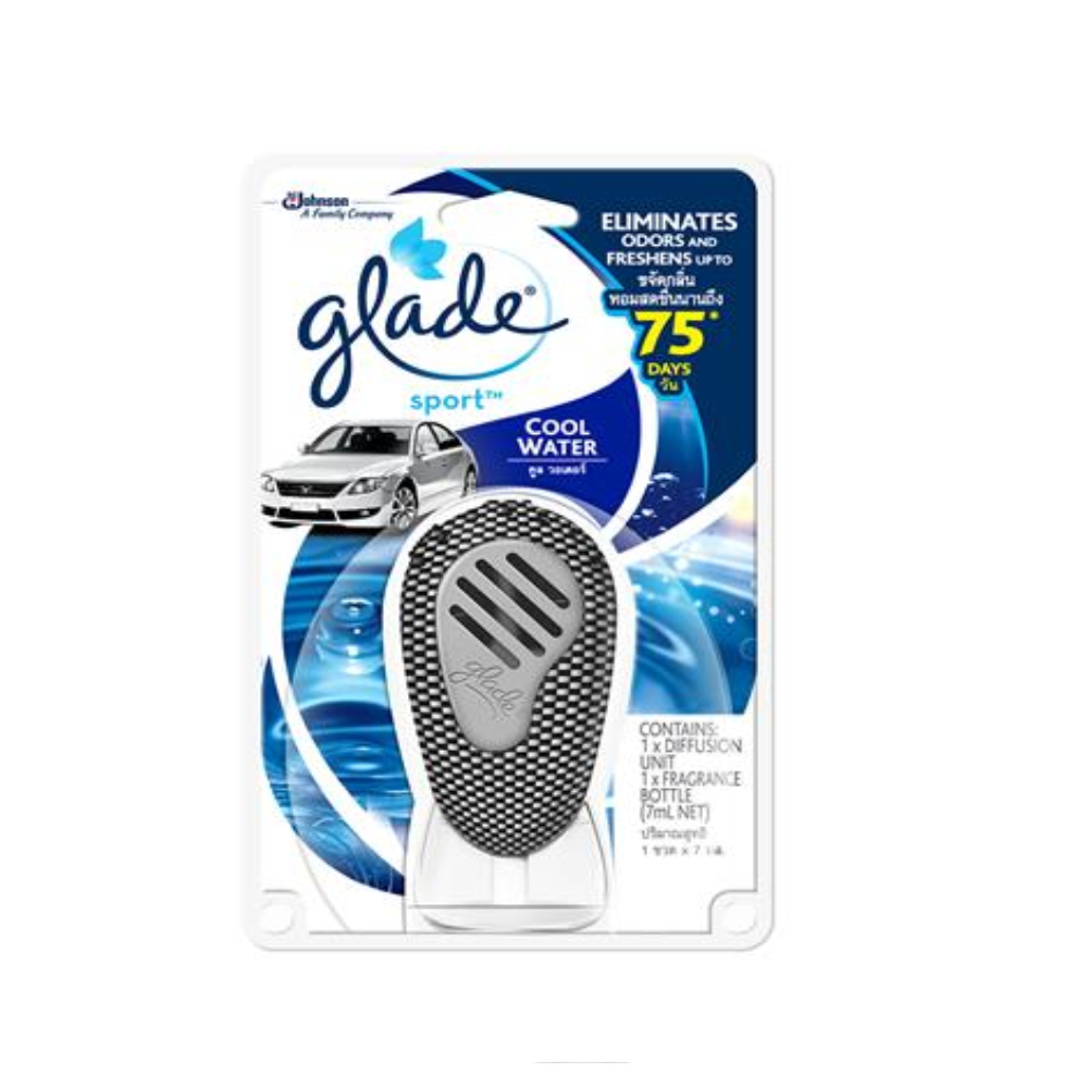 น้ำหอมปรับอากาศรถยนต์ GLADE SPORT 7 มล. COOL WATER