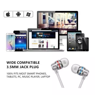 หูฟังเล่นเกม แบบใช้สาย Wired Earphone ขนาด 3.5 มม. พร้อมไมโครโฟน สําหรับโทรศัพท์ หูฟังเพลง หูฟังกีฬา
