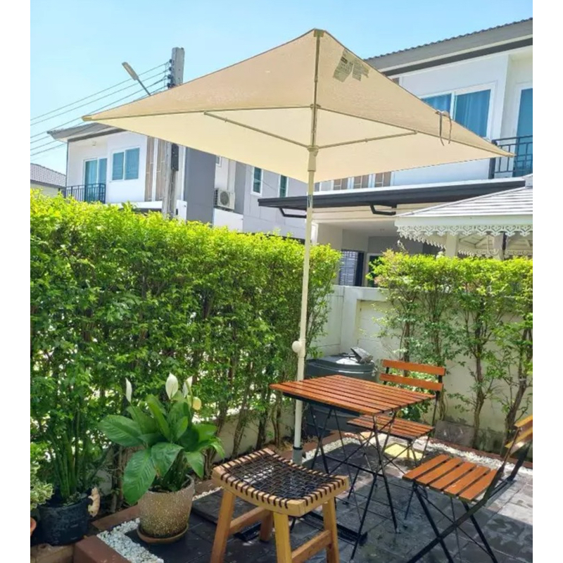 ร่มสนาม ทรงสี่เหลี่ยม ปรับหมุนและเอียงได้ ทเวเตอ อิเกีย Parasol TVETO IKEA 180x145cm