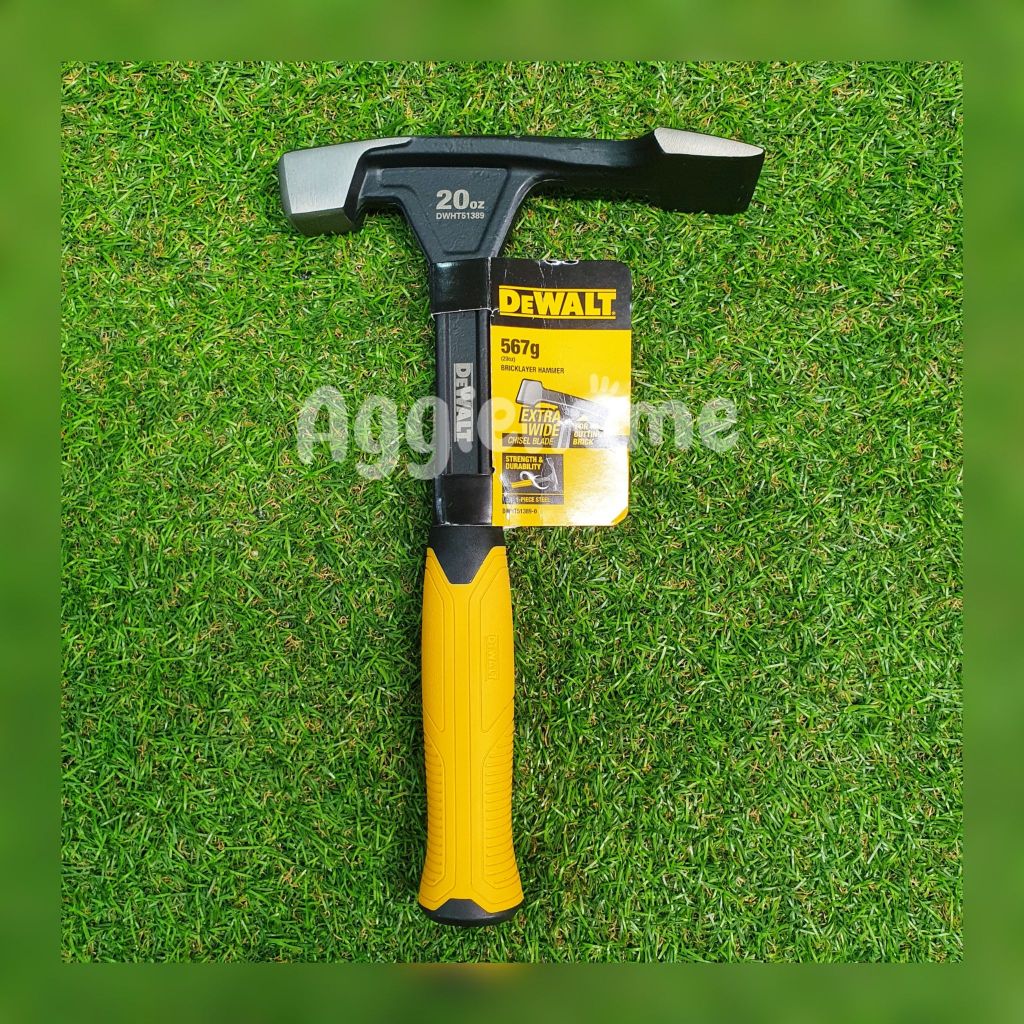 DEWALT ค้อนหงอนปลายตัด BRICKLAYER  รุ่น DWHT51389-0 ขนาด 20 oz (567กรัม) หัวเหล็กชุบแข็ง ค้อน