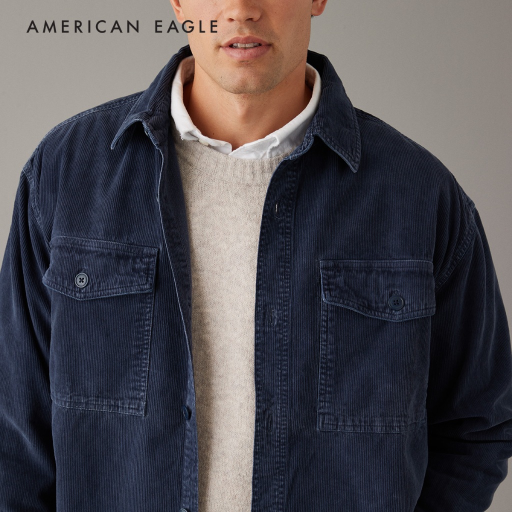 American Eagle Super Soft Corduroy Overshirt เสื้อโอเวอร์เชิ้ต ผู้ชาย ผ้าลูกฟูก (EMSH 015-6103-419)
